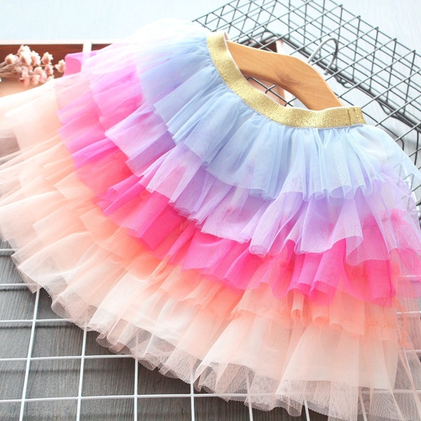 Színes tüllös gyerekszoknya lányoknak