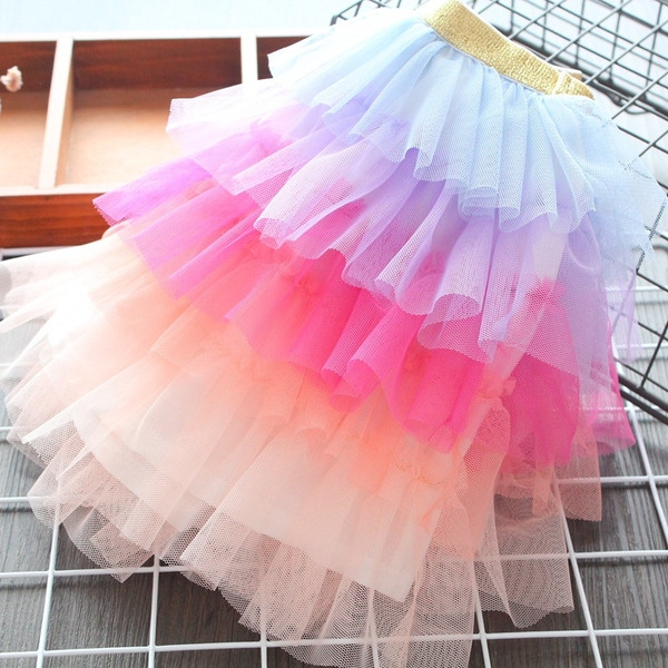 Színes tüllös gyerekszoknya lányoknak
