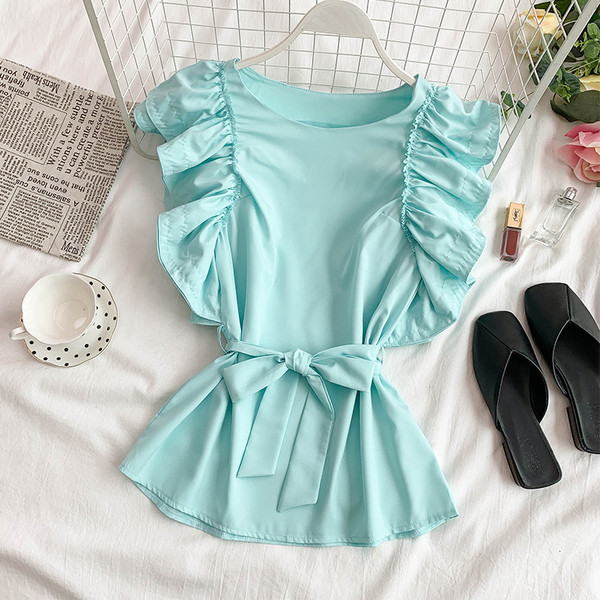 Női felső szalaggal, többféle színben