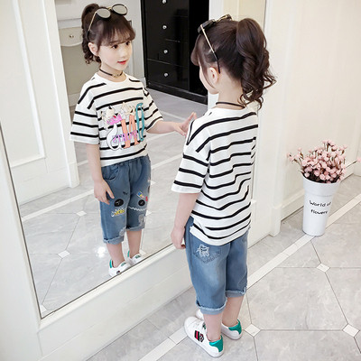 Modern gyerekpóló lányoknak fehér és rózsaszín színben