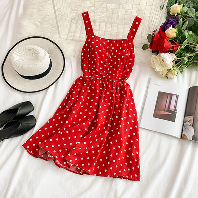 Női nyári pöttyös ruha többféle színben