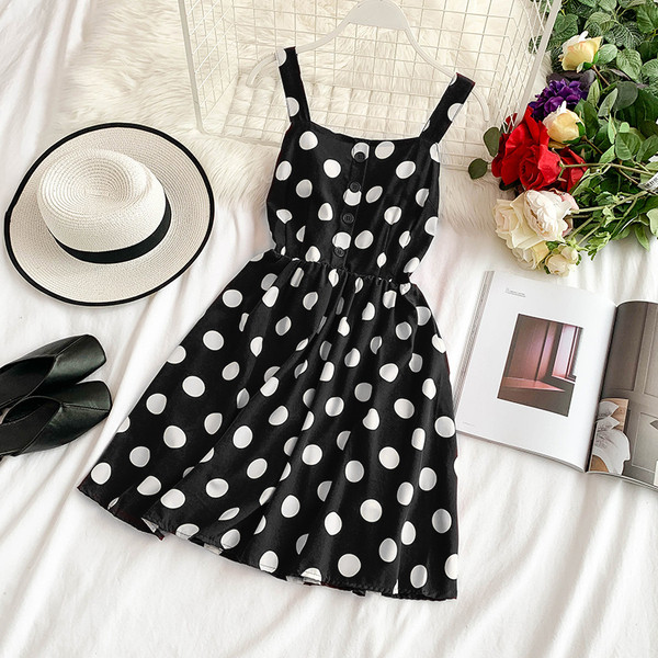 Női nyári pöttyös ruha többféle színben