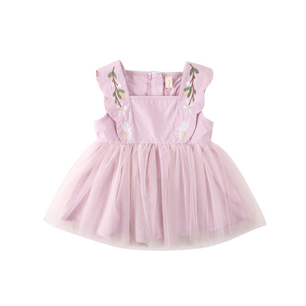 Стилна детска рокля за момичета в два цвята