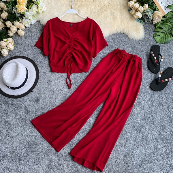 Modern női szett kétrészes nyakkendővel két színben