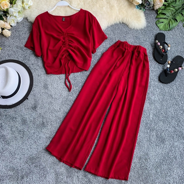 Modern női szett kétrészes nyakkendővel két színben