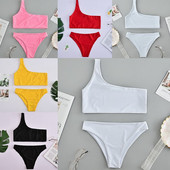 Sima modell fürdőruha két részből egy pánttal több színben