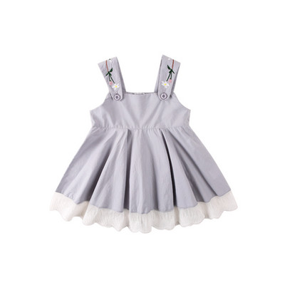 Modern gyerekruha szürke és rózsaszín pántokkal