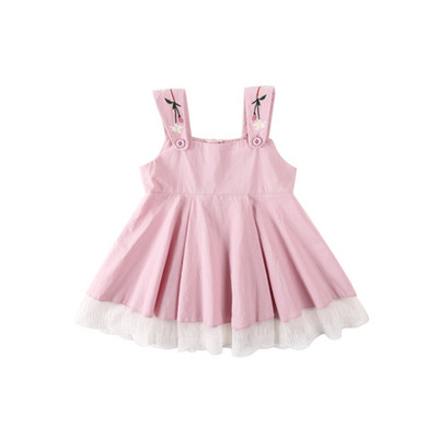 Modern gyerekruha szürke és rózsaszín pántokkal