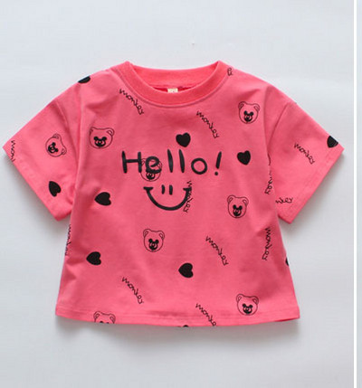Ежедневна детска тениска за момичета в два цвята