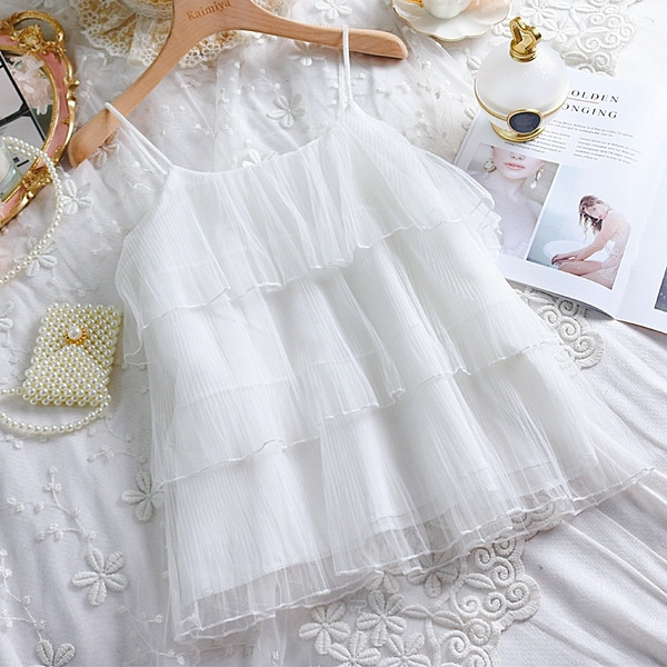 Maieu modern de damă cu bretele subțiri în trei culori