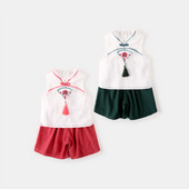 Napi gyerekkészlet lányoknak piros és zöld színben