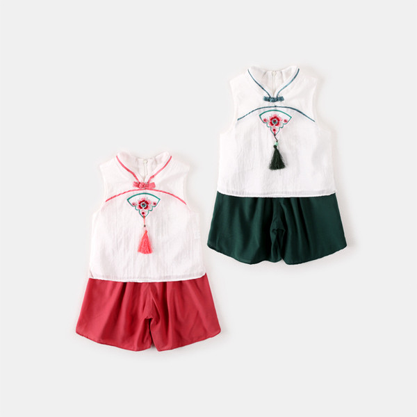 Napi gyerekkészlet lányoknak piros és zöld színben