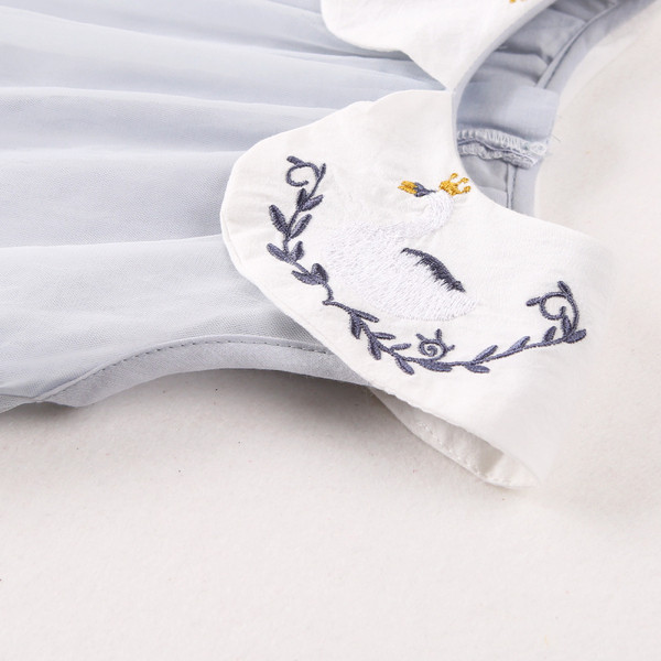 Modern gyerekruha lányoknak kék és rózsaszín színben