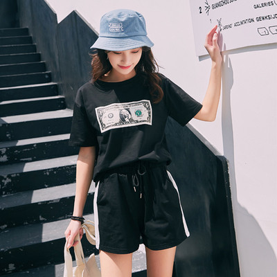 Napi, két részből álló női szett piros, fehér és fekete színben