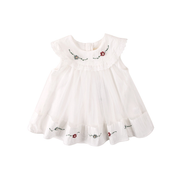 Modern gyerekruha O-nyakkal és hímzéssel