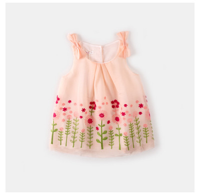 Модерна бебешка рокля в розов цвят за момичета