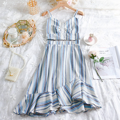 Modern női kétrészes szett, két színben