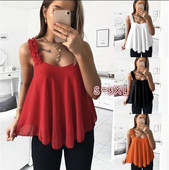 Stílusos női tanktop széles modell több színben