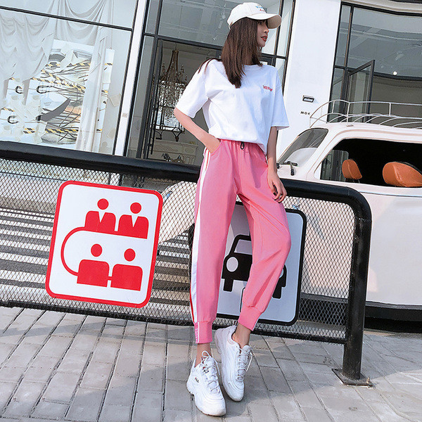 Női alkalmi nadrág és blúz szett