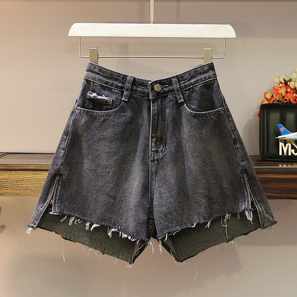 Hétköznapi női szett blúzzal és rövid farmernadrággal, két színben