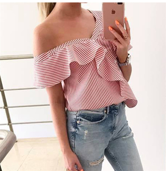 Stílusos női blúz rövid ujjal és gombokkal több színben