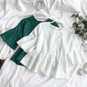 Női modern ing rövid lótusz ujjal, több színben