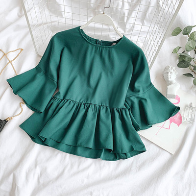 Női modern ing rövid lótusz ujjal, több színben