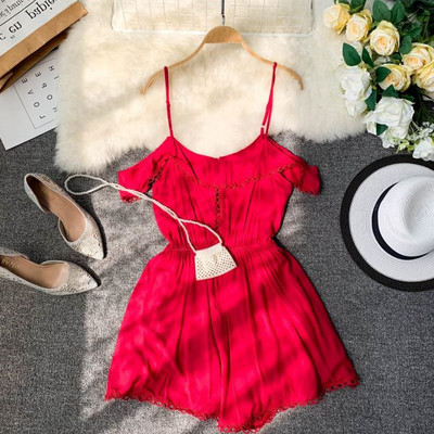 Modern női overall vékony pántokkal, különböző színekben