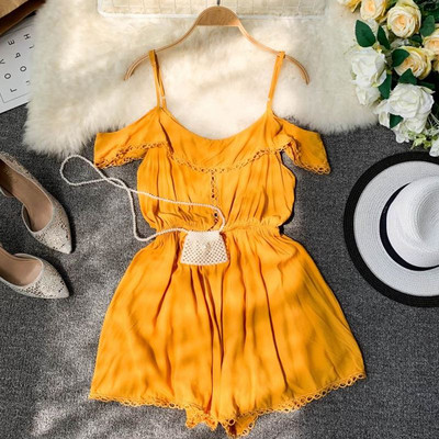 Modern női overall vékony pántokkal, különböző színekben