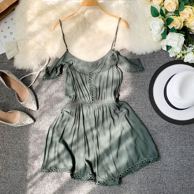 Modern női overall vékony pántokkal, különböző színekben