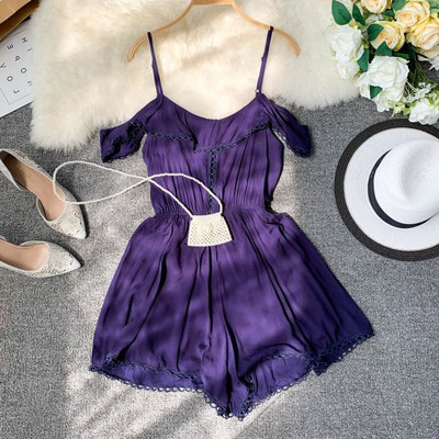 Modern női overall vékony pántokkal, különböző színekben