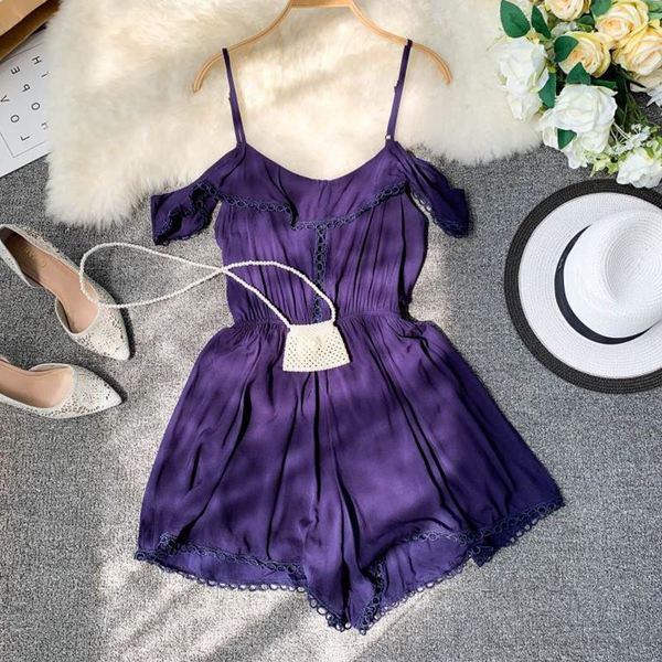 Modern női overall vékony pántokkal, különböző színekben