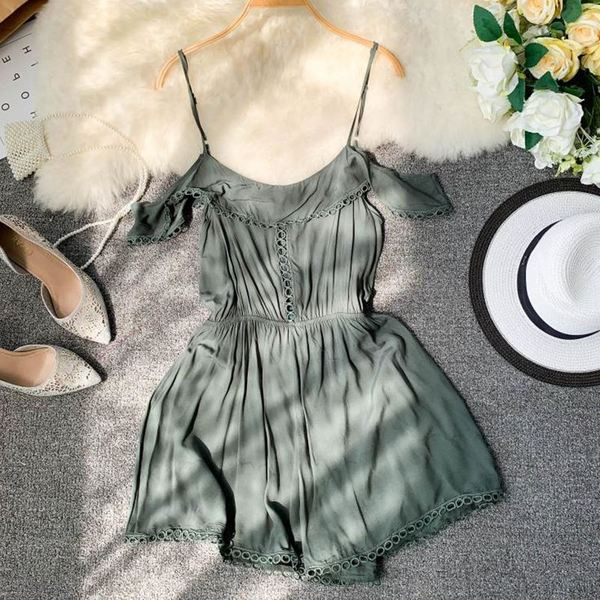 Modern női overall vékony pántokkal, különböző színekben