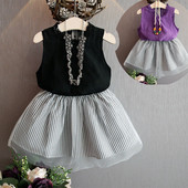 Set copii pentru fete in negru si mov