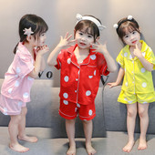 Nyári gyerek pizsama lányoknak két részben több színben