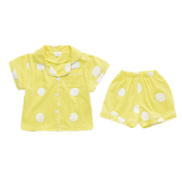 Nyári gyerek pizsama lányoknak két részben több színben