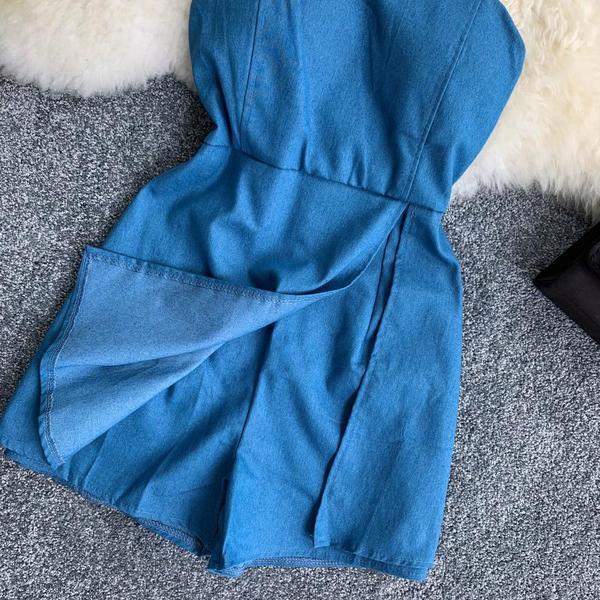 Дамски гащеризон с тънки презрамки в два цвята 