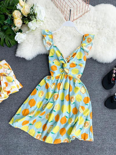 Stílusos női nyári ruha színes rátéttel, két színben