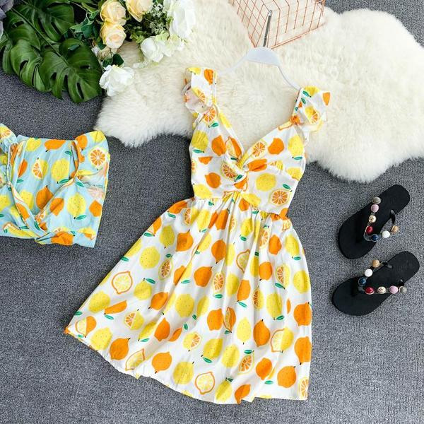 Stílusos női nyári ruha színes rátéttel, két színben