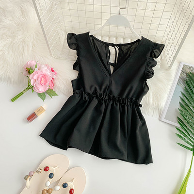 Modern női akasztófelső V-nyakkal, többféle színben