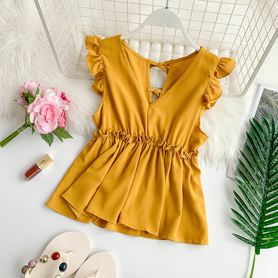 Modern női akasztófelső V-nyakkal, többféle színben