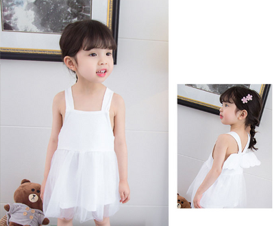 Modern gyerekruha lányoknak fehér és rózsaszín 3D díszítéssel