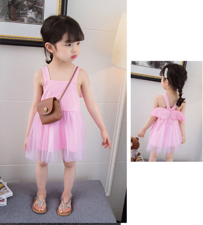 Modern gyerekruha lányoknak fehér és rózsaszín 3D díszítéssel