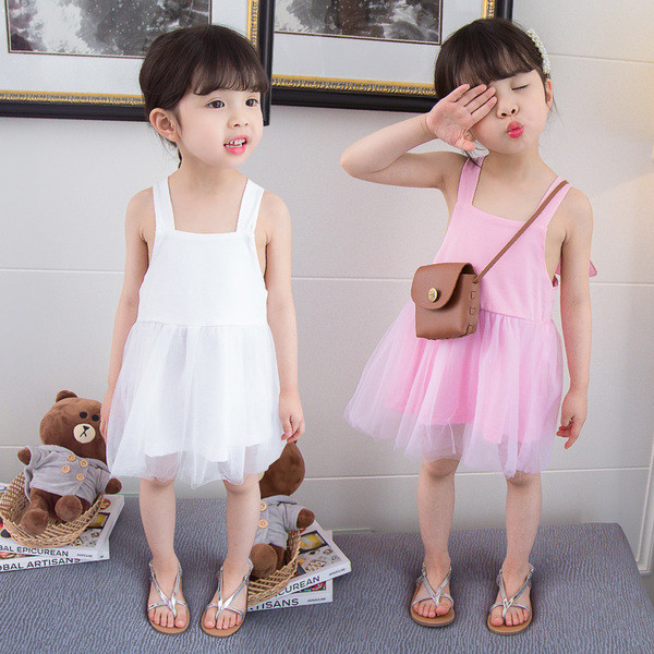 Modern gyerekruha lányoknak fehér és rózsaszín 3D díszítéssel