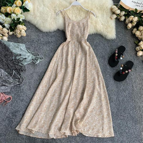 Rochie lunga de dama cu bretele subtiri in mai multe culori