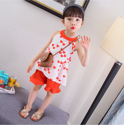 Kétrészes gyerekkészlet sárga és narancssárga szalaggal