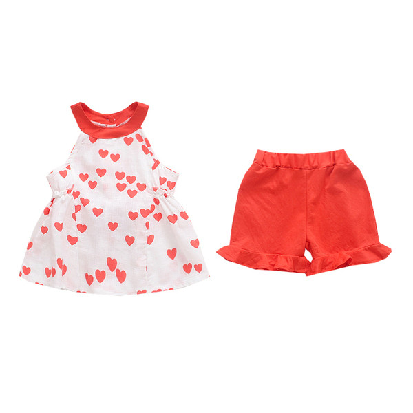 Kétrészes gyerekkészlet sárga és narancssárga szalaggal