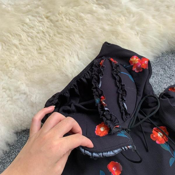 Rochie de vara de dama eleganta model asimetric in doua culori