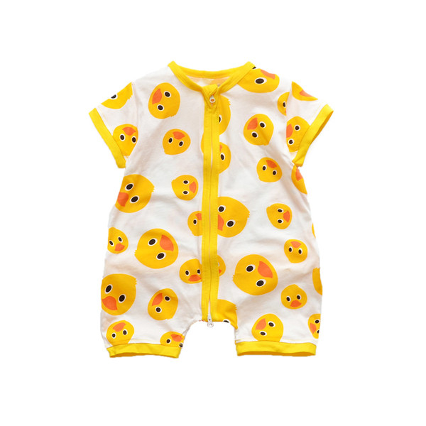 Pijamale de vara copii pentru fete cu model si fermoar in doua culori