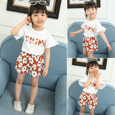 Modern gyerekszett virágmotívumokkal, két színben